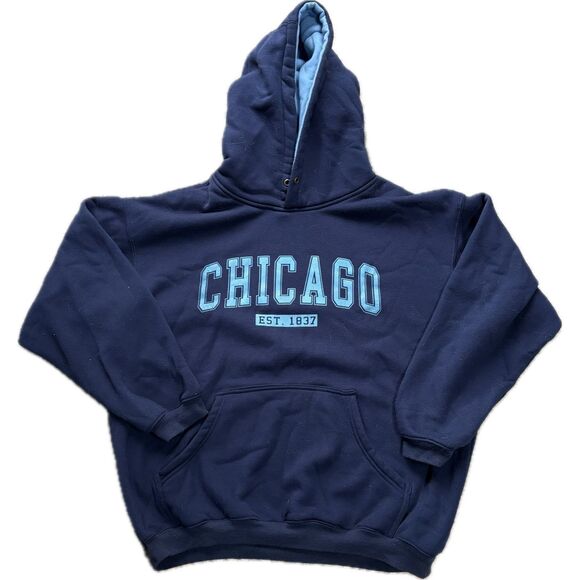 Tops - Unisex Navy Blue Cozy Chicago Sweatshirt size XL